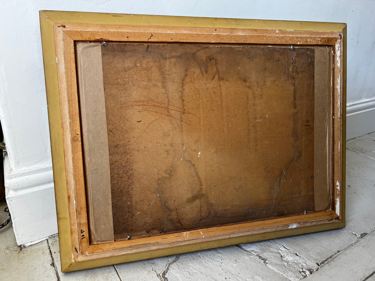 Large French Seascape Oil Painting in period frame