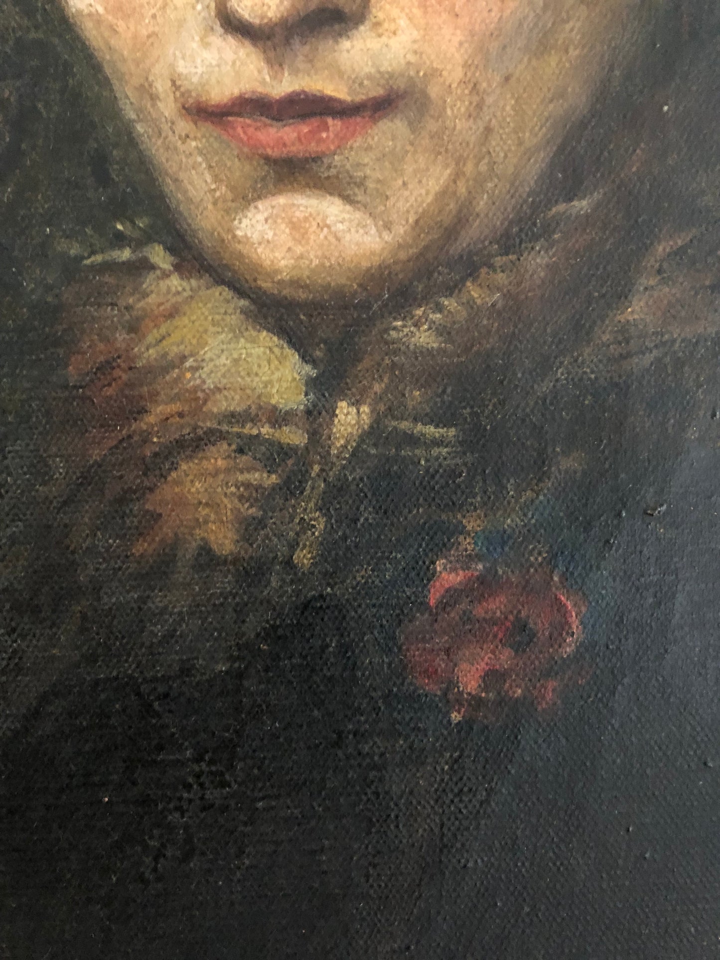 British 1920’s Oil on Canvas Painting. Portrait of a Woman