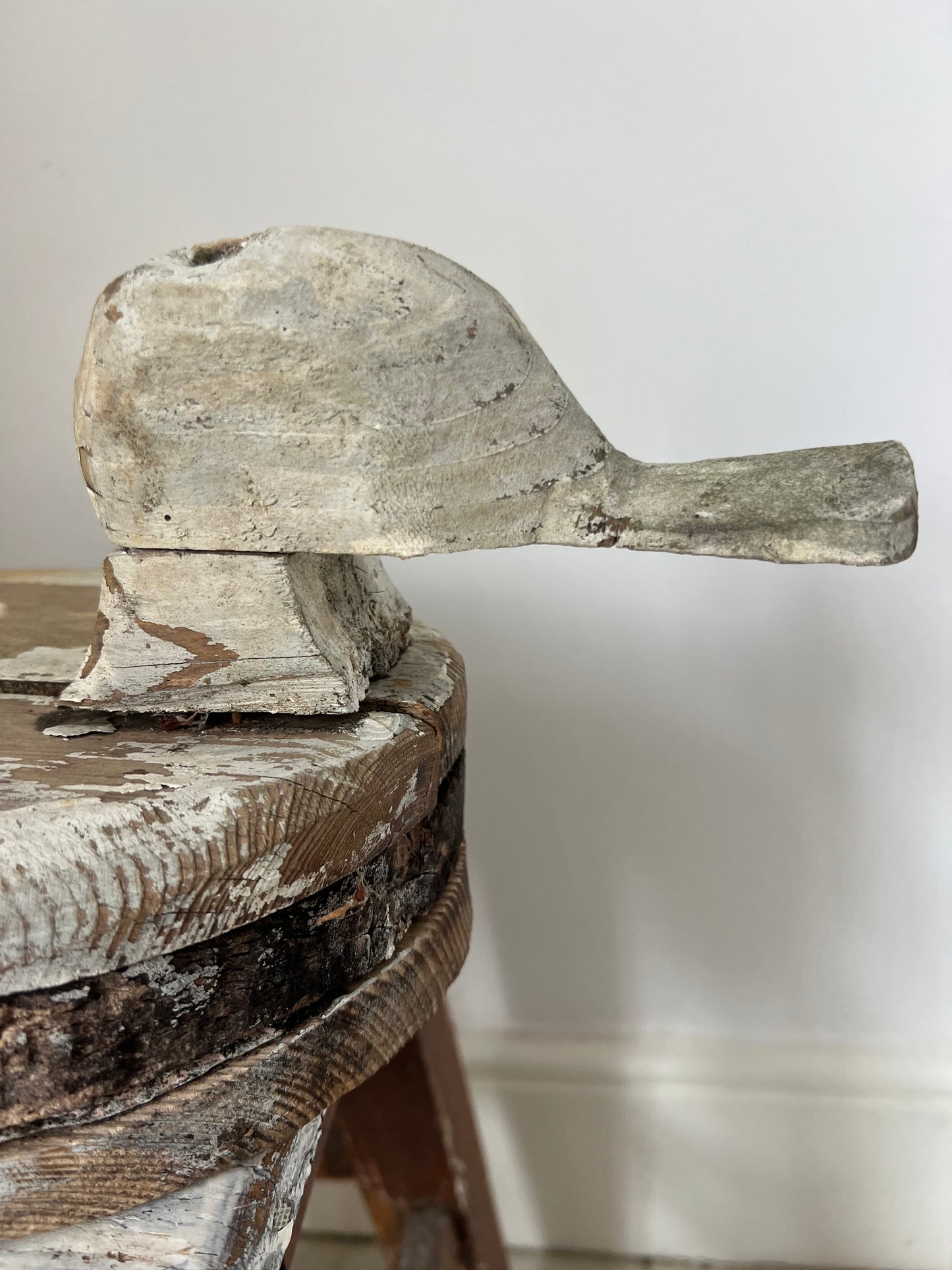 Vintage White French Decoy Duck
