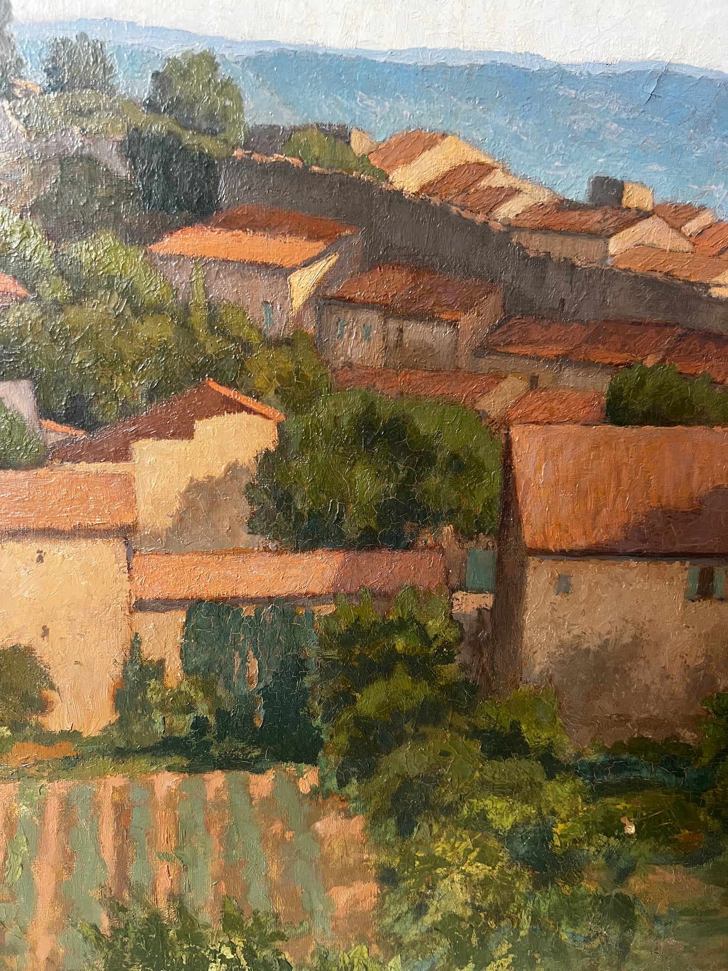 ‘Provence Town’ Beautiful French Oil Painting