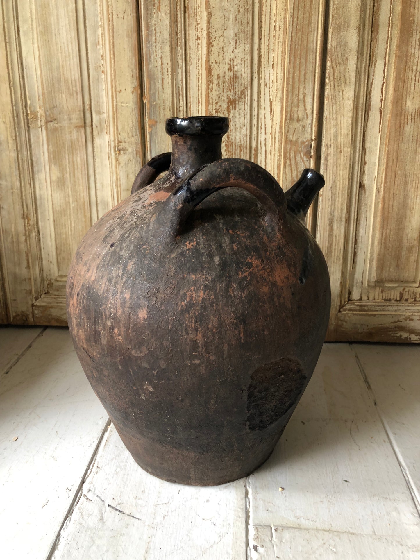 Large 19th Century Antique French Terracotta vinegar or olive oil pot