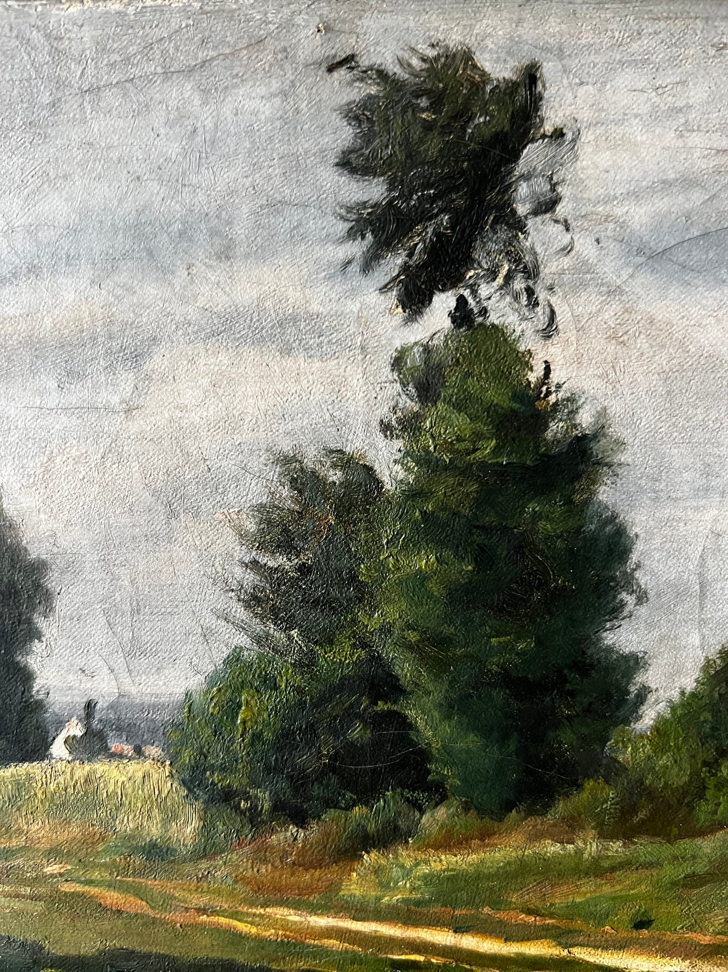 Stunning French 19th Century Landscape Oil Painting on Canvas