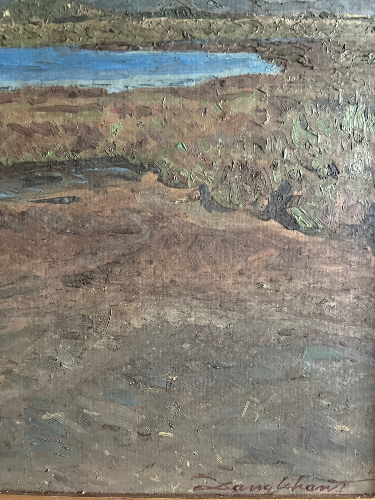 French Oil Painting in beautiful frame ‘Lake View’