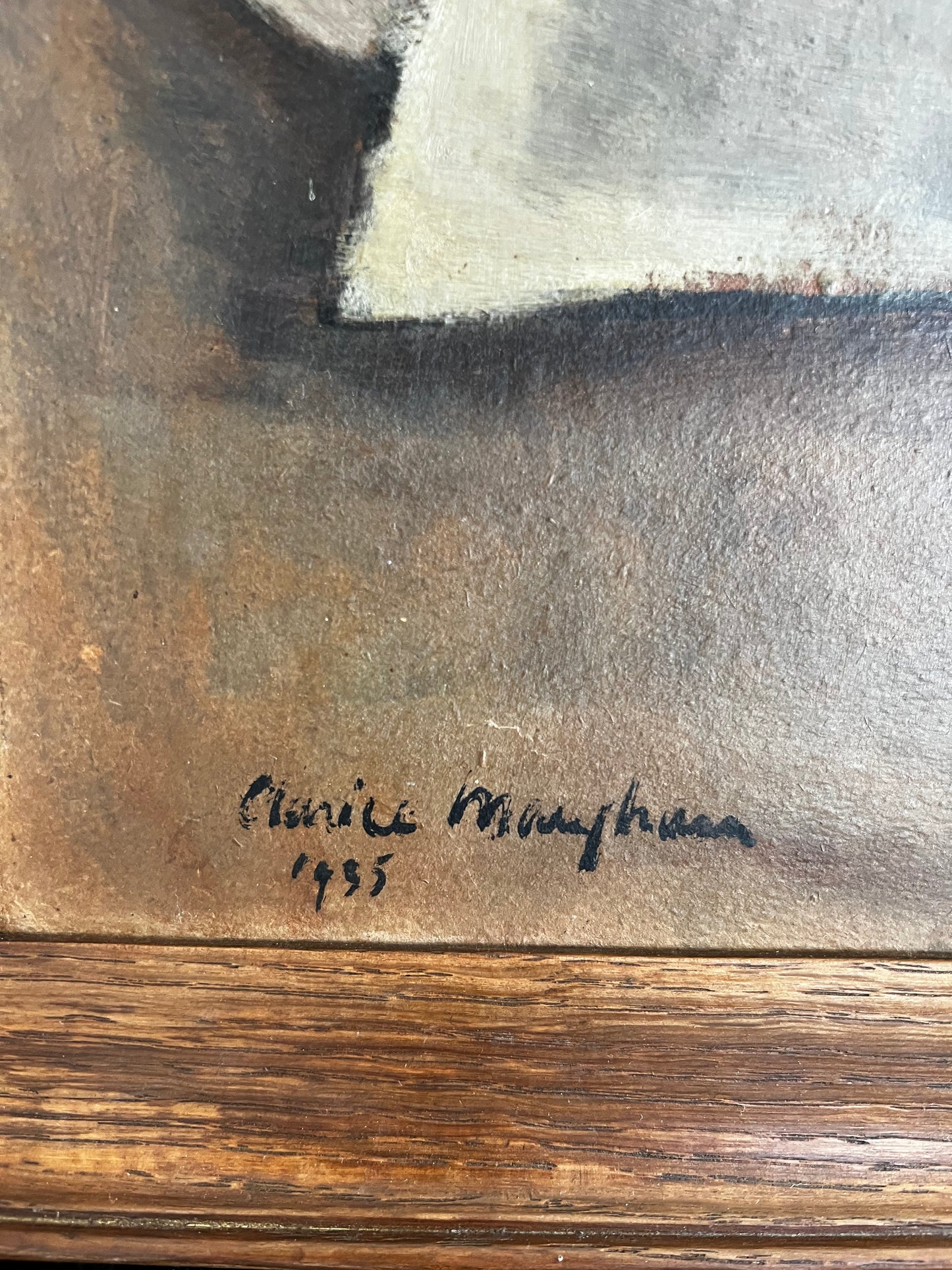 Beautiful Large Still Life Tulips Oil Painting by Clarice Mangham 1935