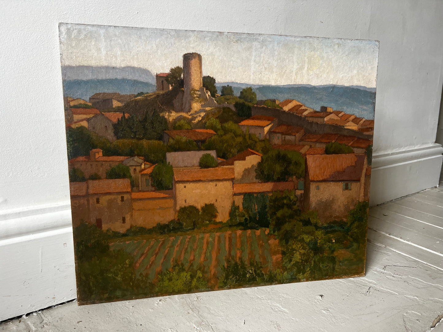 ‘Provence Town’ Beautiful French Oil Painting