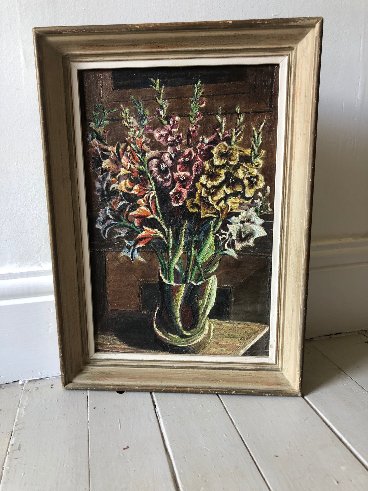 French mid century Gladioli Painting