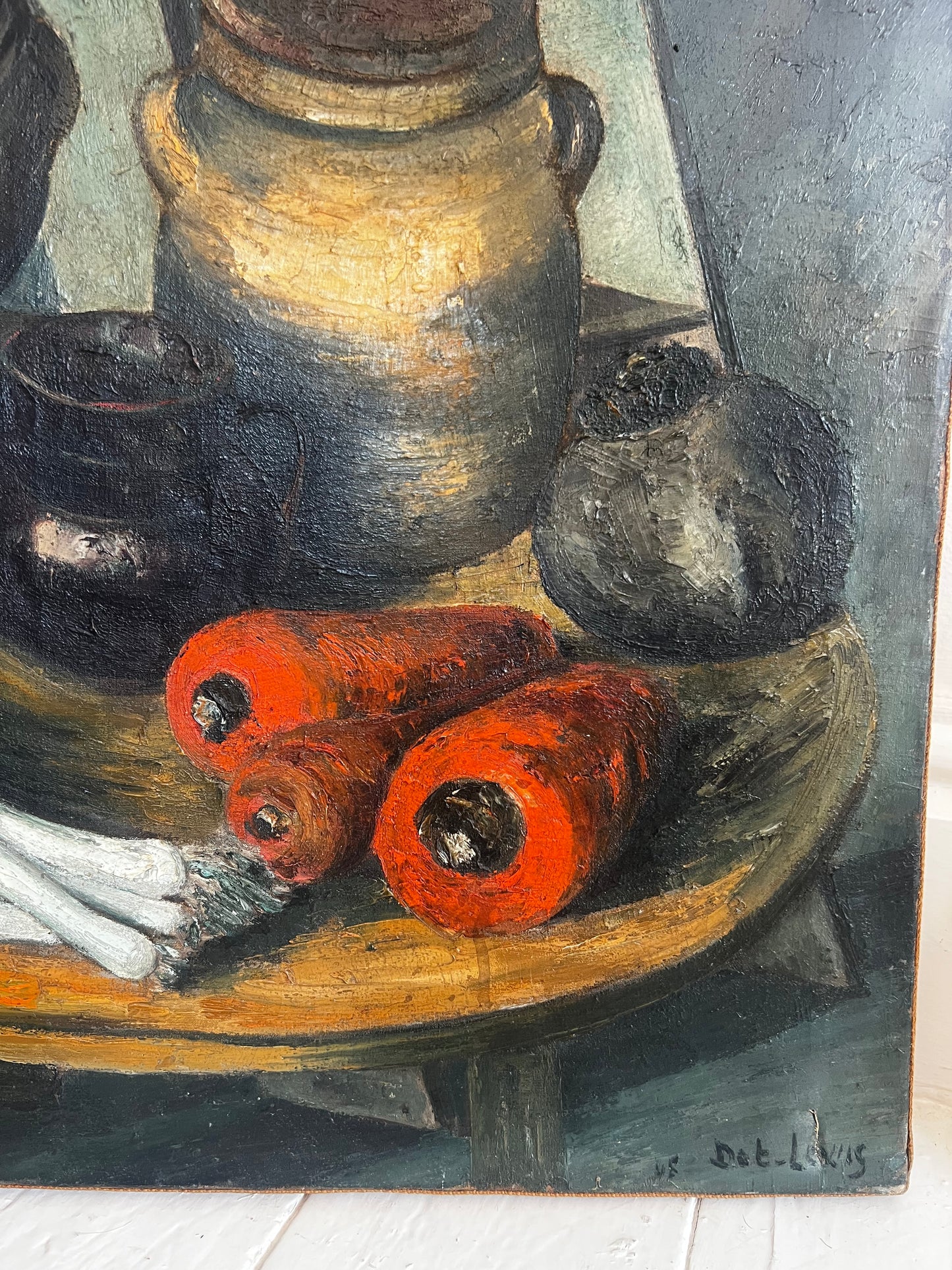 Superb French Large Still Life Oil Painting On Canvas