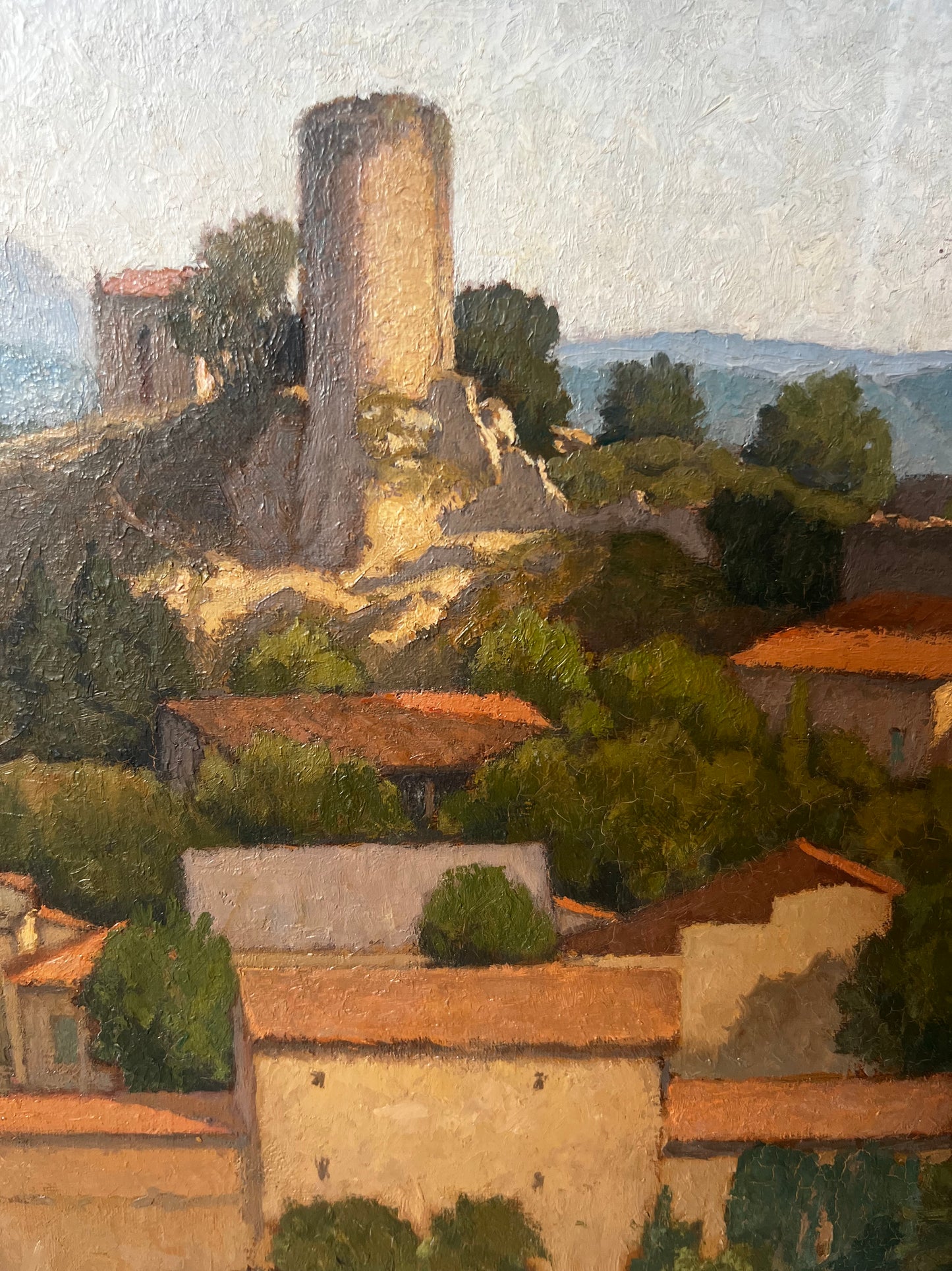 ‘Provence Town’ Beautiful French Oil Painting