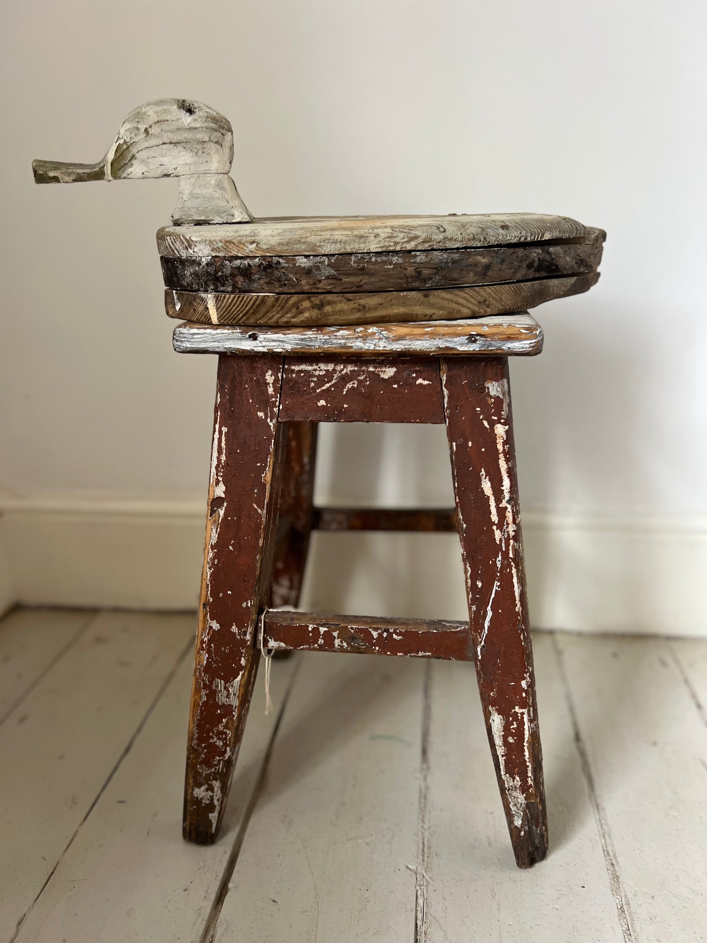 Vintage White French Decoy Duck