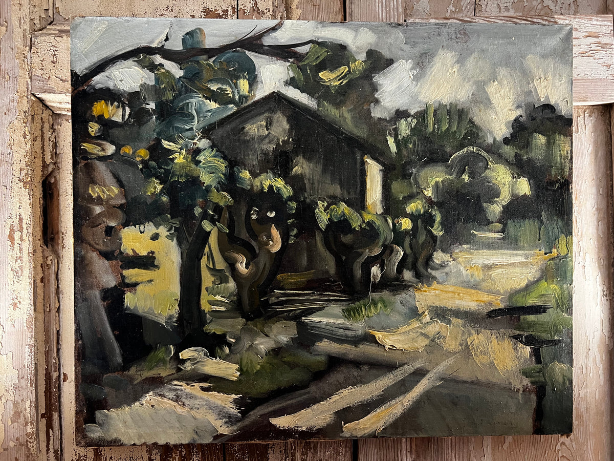 A striking French 1930’s French Oil Painting on Canvas
