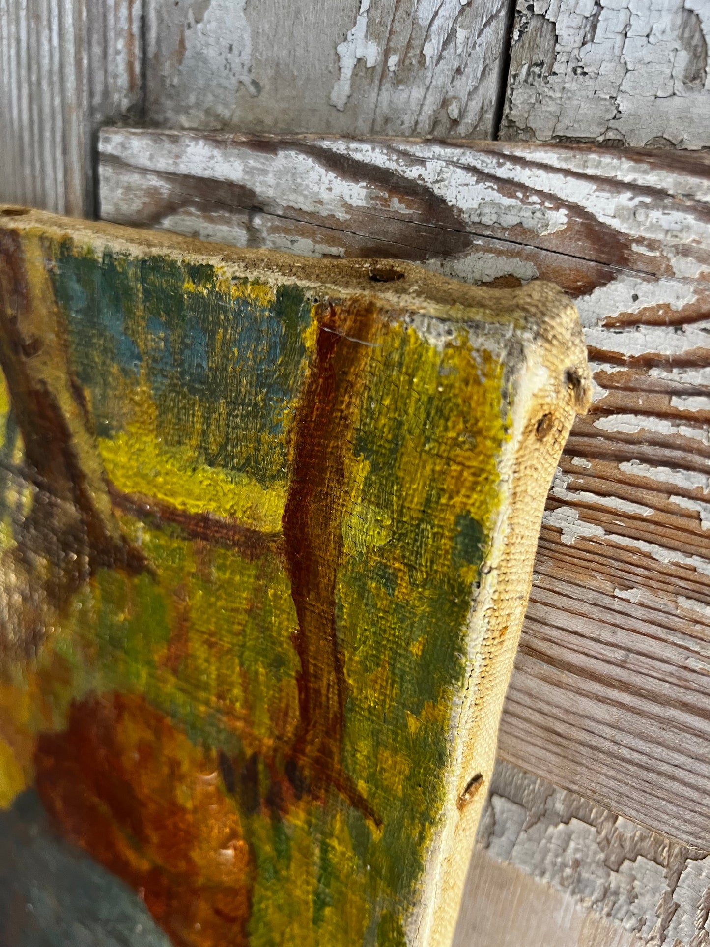 Vintage Impressionist Style Oil Painting on Canvas