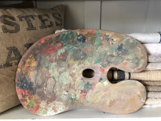 Large Old French Artists Palette