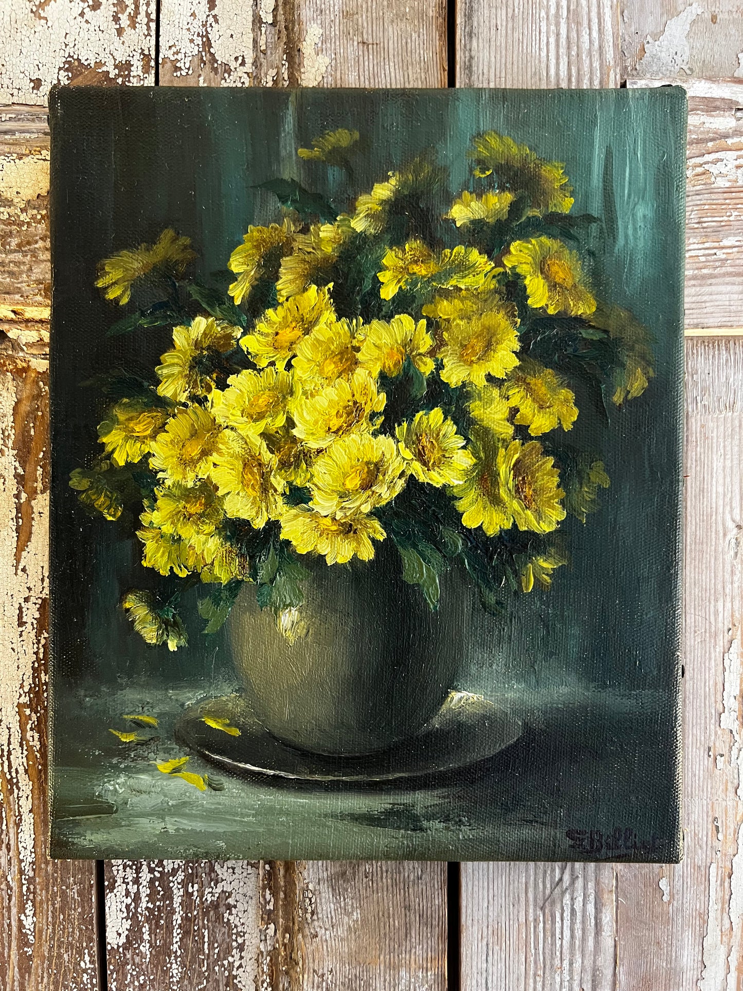French Floral oil painting on canvas