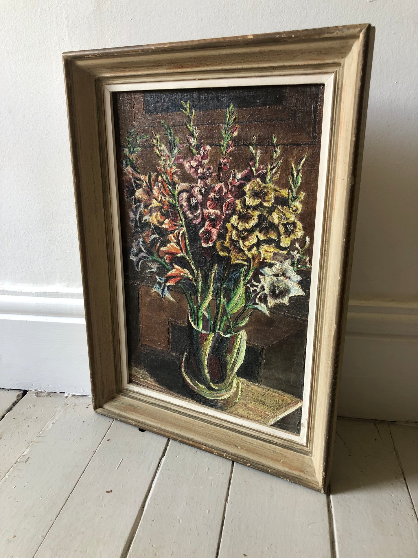 French mid century Gladioli Painting