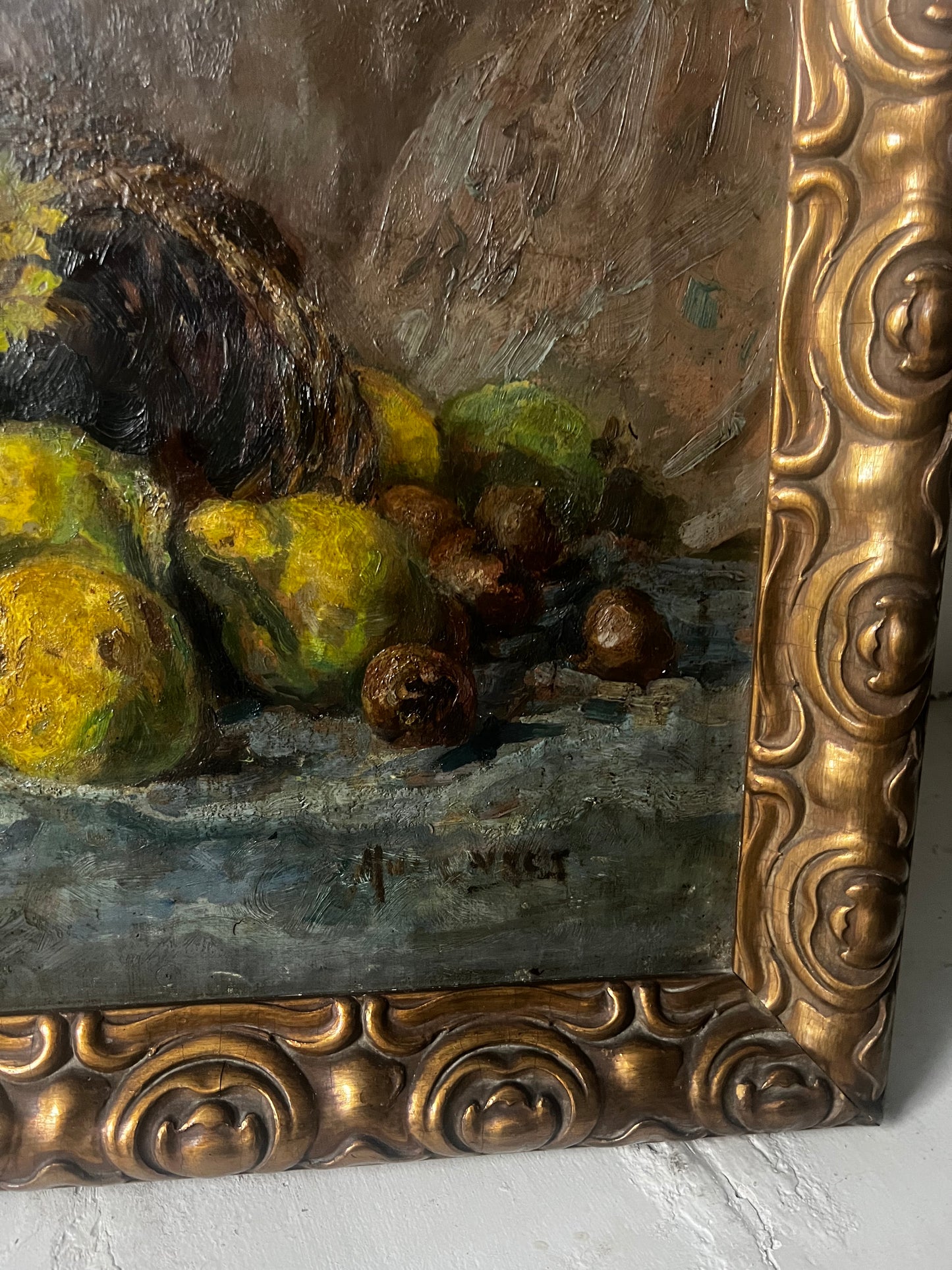 Stunning French Oil on Canvas Still Life Painting C1900