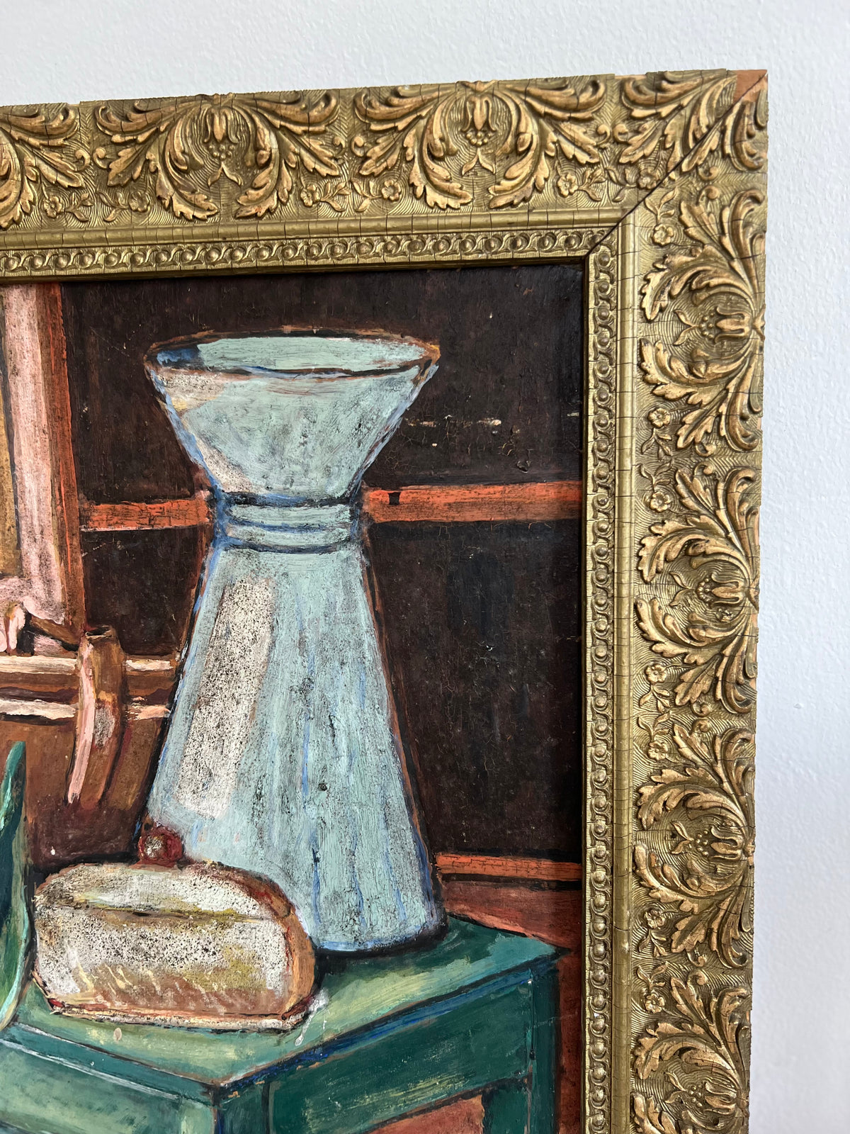 Large Framed French Still Life Oil Painting