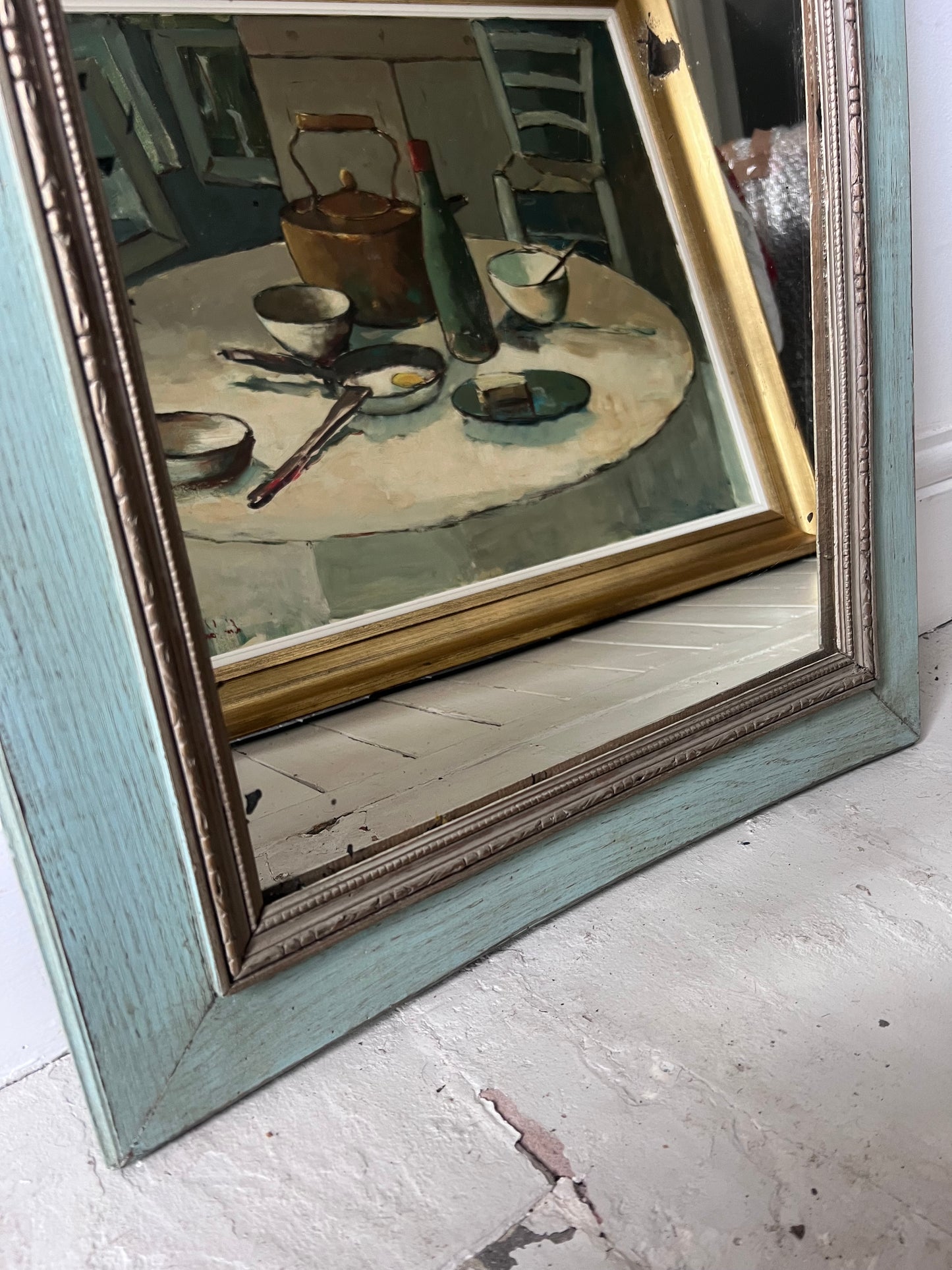 Nicely Distressed French Mirror