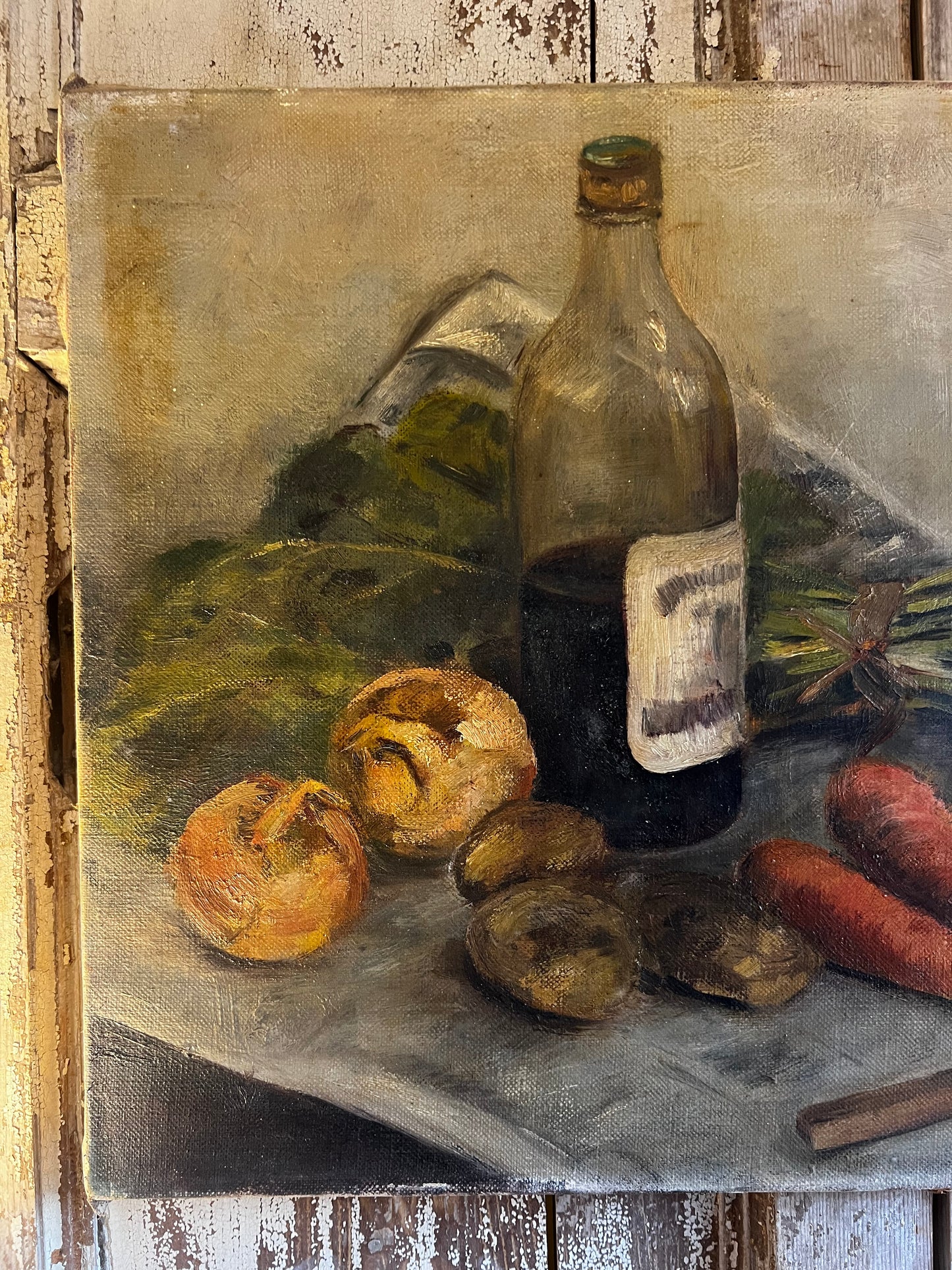 Gorgeous Vintage Kitchen Still Life Oil Painting on Canvas