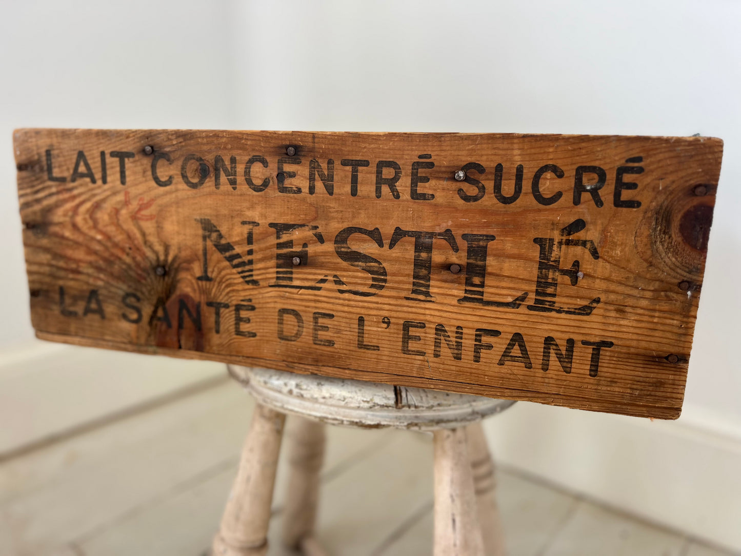 Vintage French Wooden Nestle Box