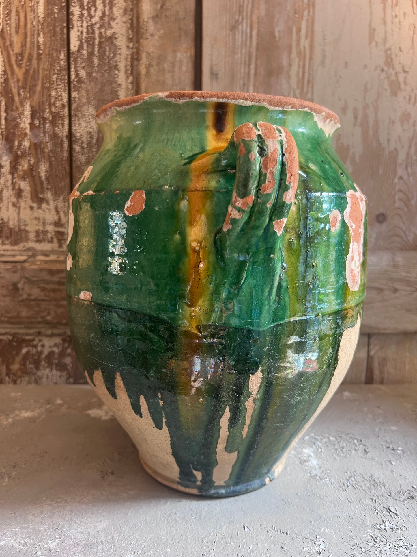 Outstanding French Green Confit Pot