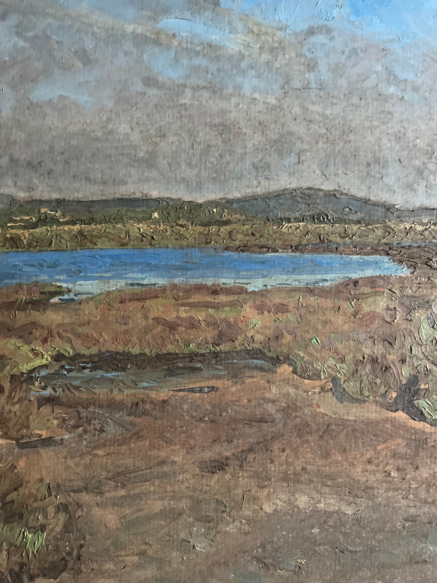 French Oil Painting in beautiful frame ‘Lake View’