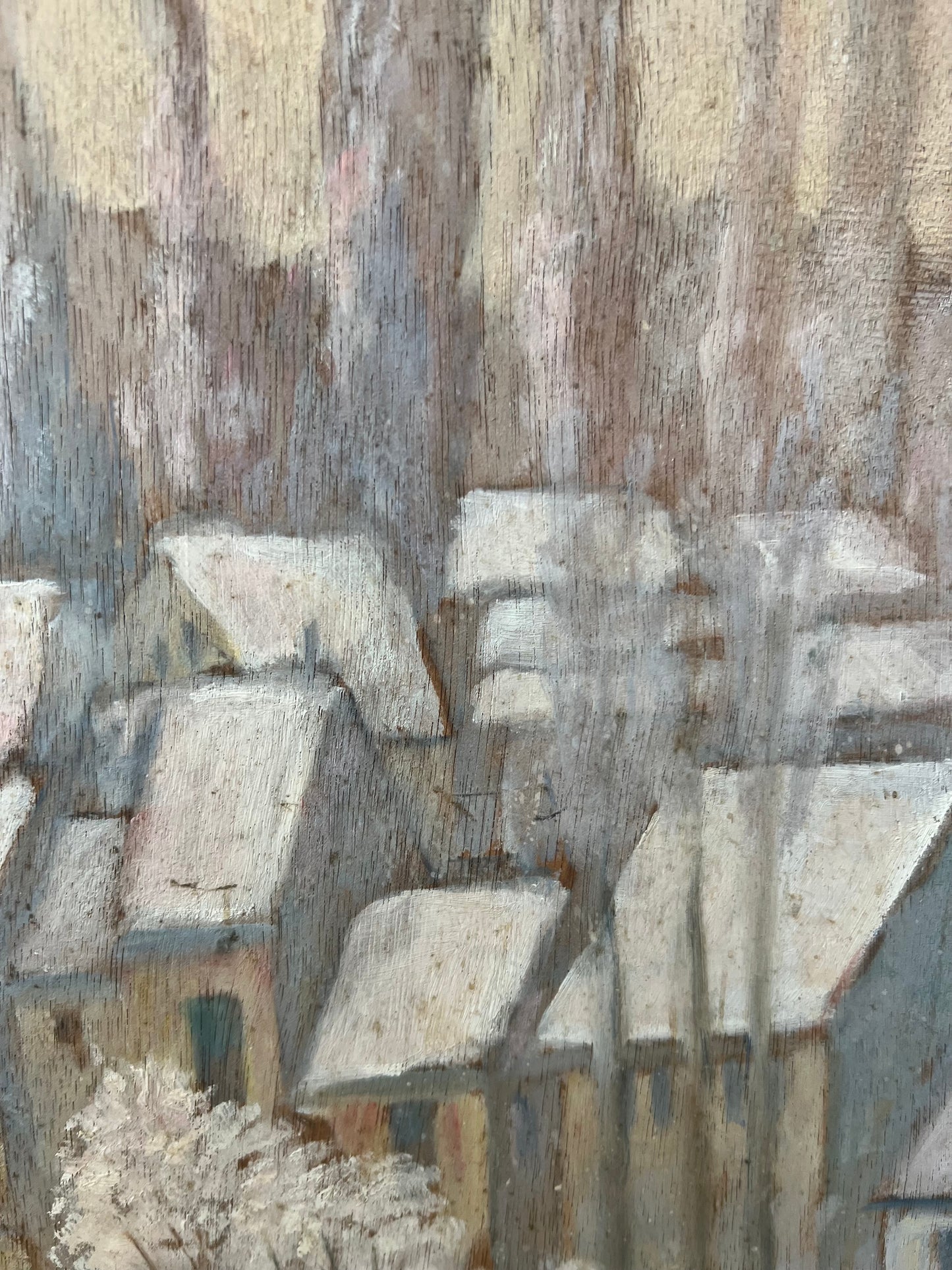 RESERVED / French scene Oil on wood panel 1934