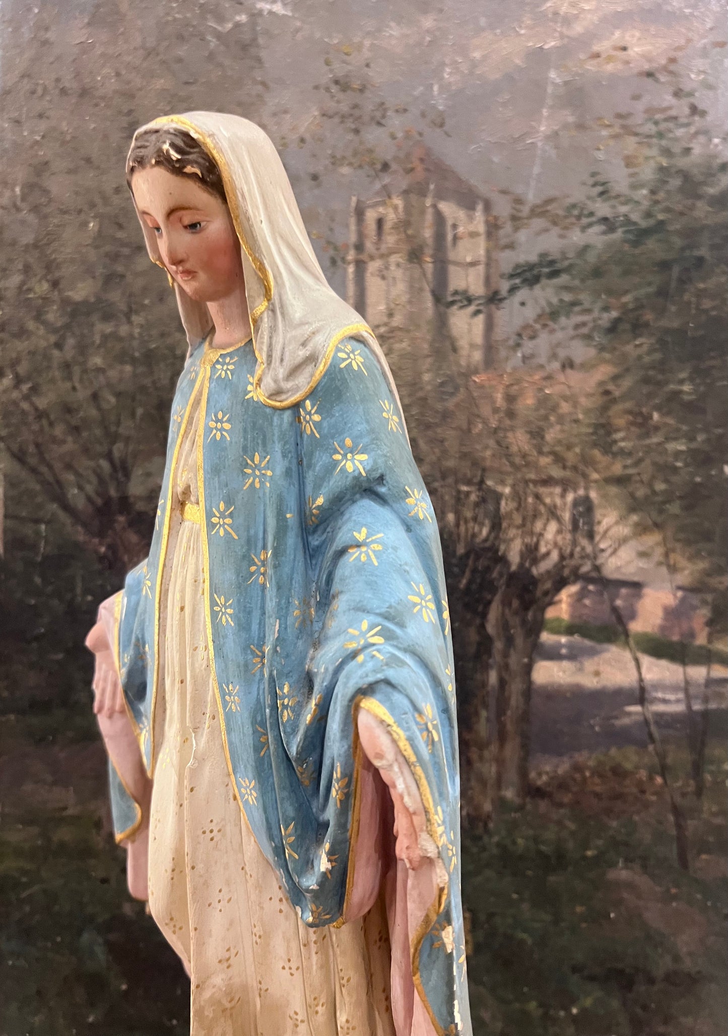 Beautiful old French Madonna Figure