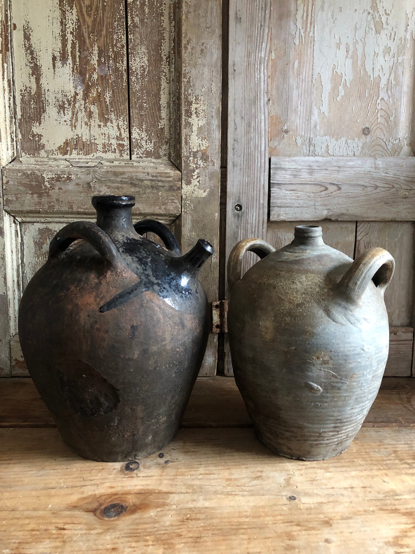 Large 19th Century Antique French Terracotta vinegar or olive oil pot