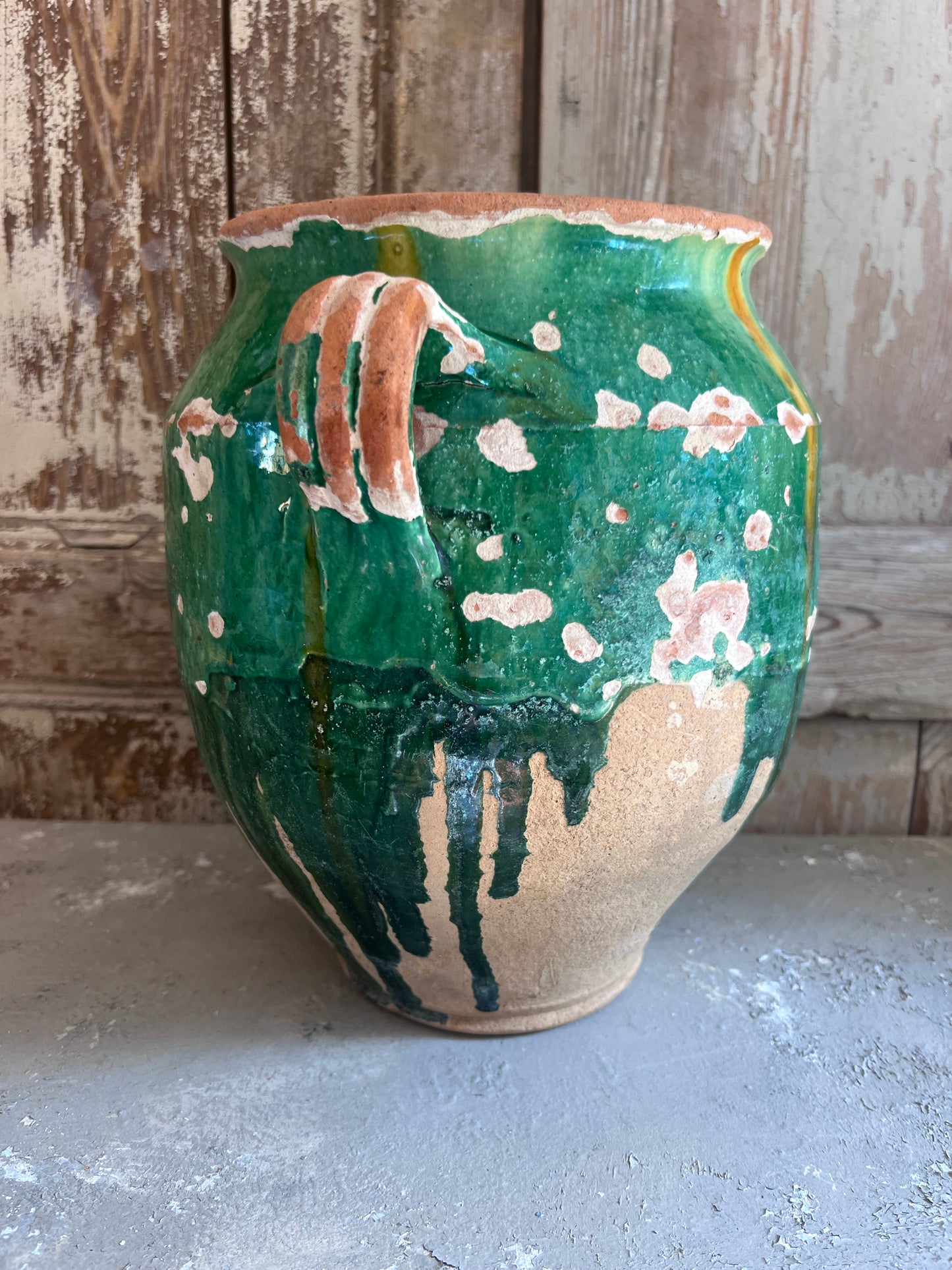 Outstanding French Green Confit Pot