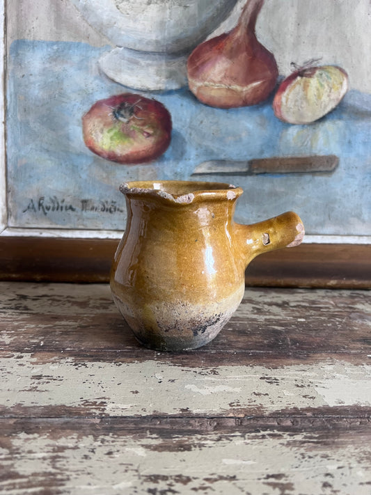 Small French Glazed cooking pot