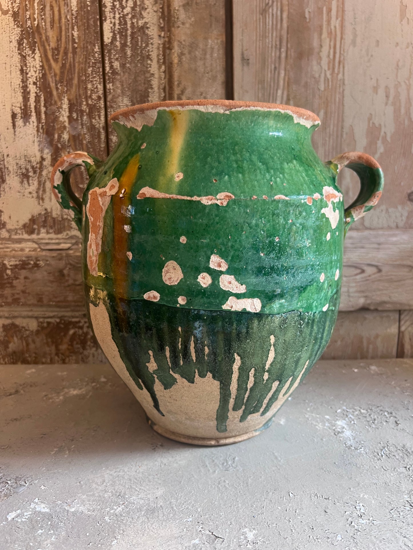 Outstanding French Green Confit Pot