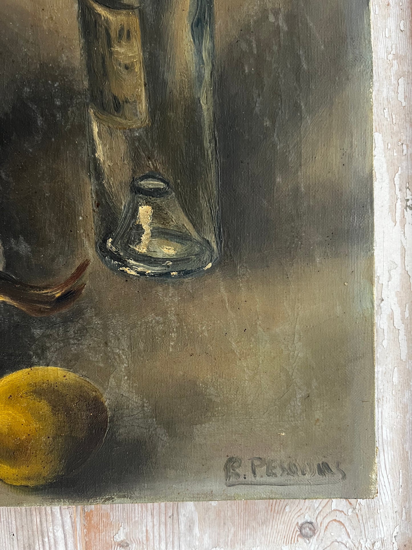 Large French Fish Still Life Oil Painting on Canvas