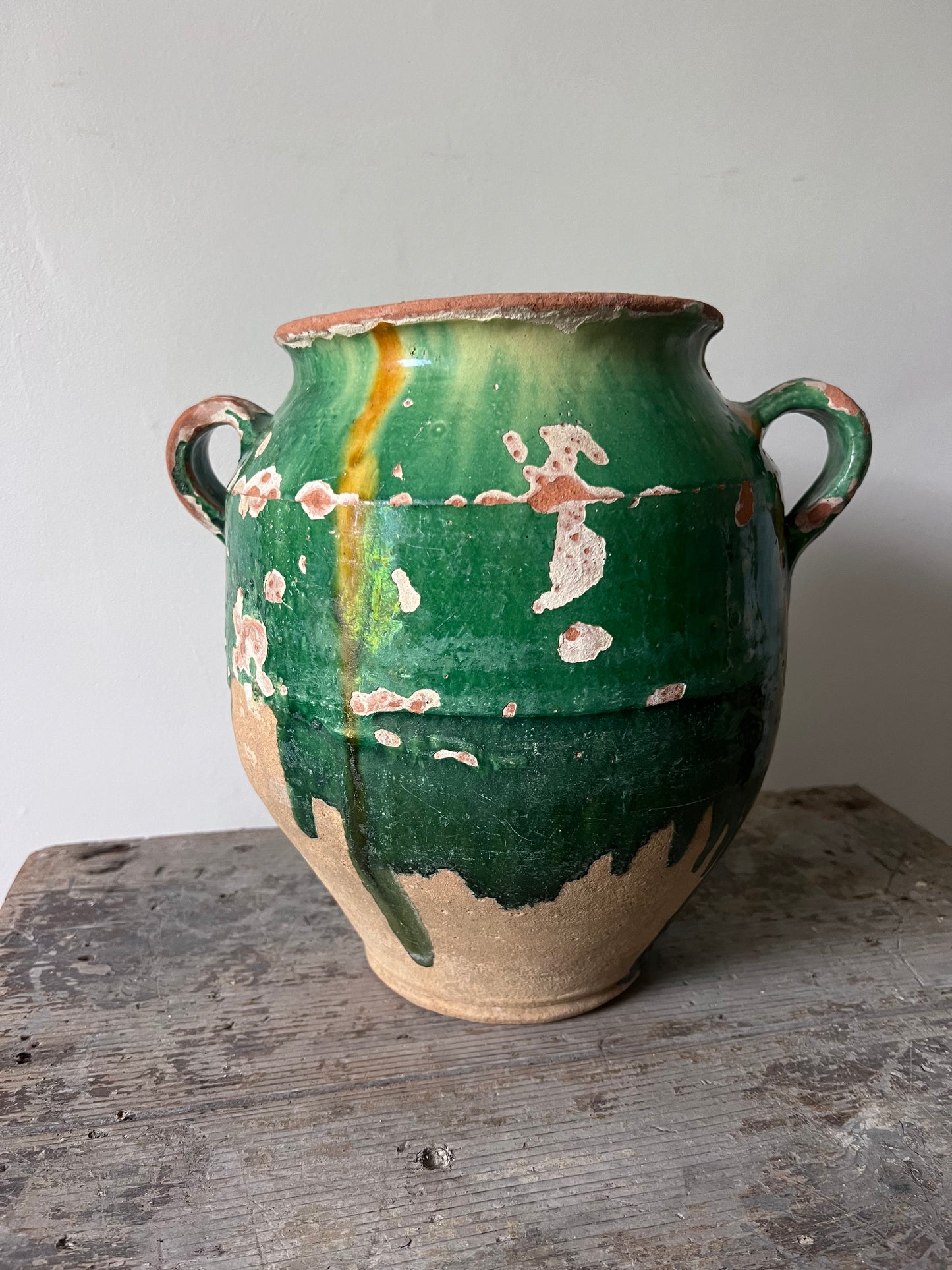 Outstanding French Green Confit Pot
