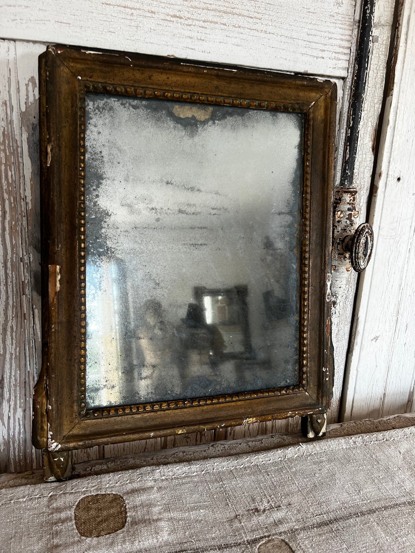 Beautiful 19th Century French Foxed Mirror