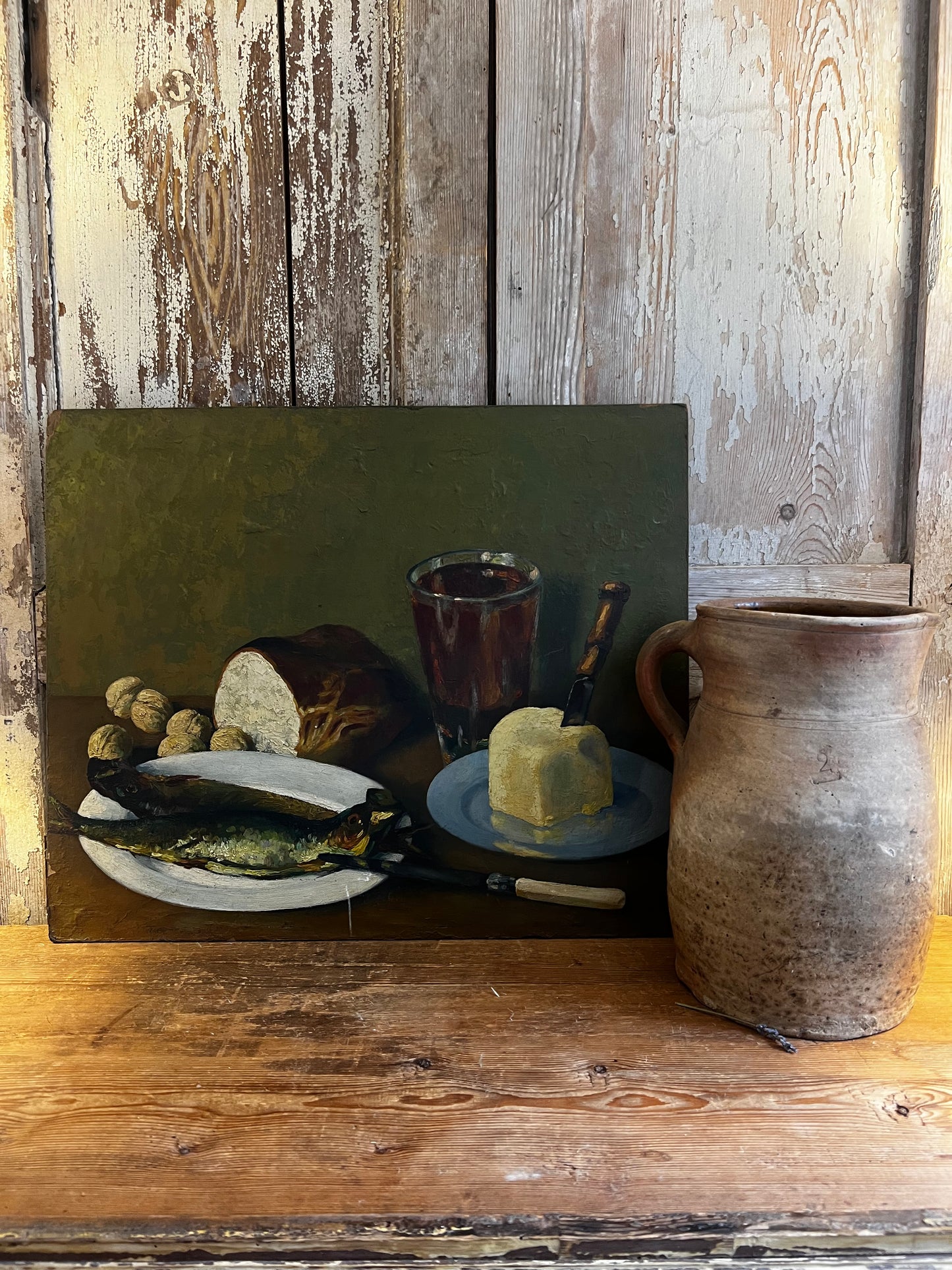 French Kitchen Still Life Oil Painting