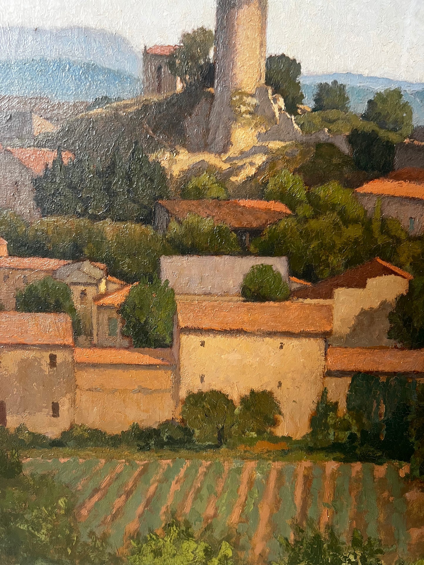 ‘Provence Town’ Beautiful French Oil Painting