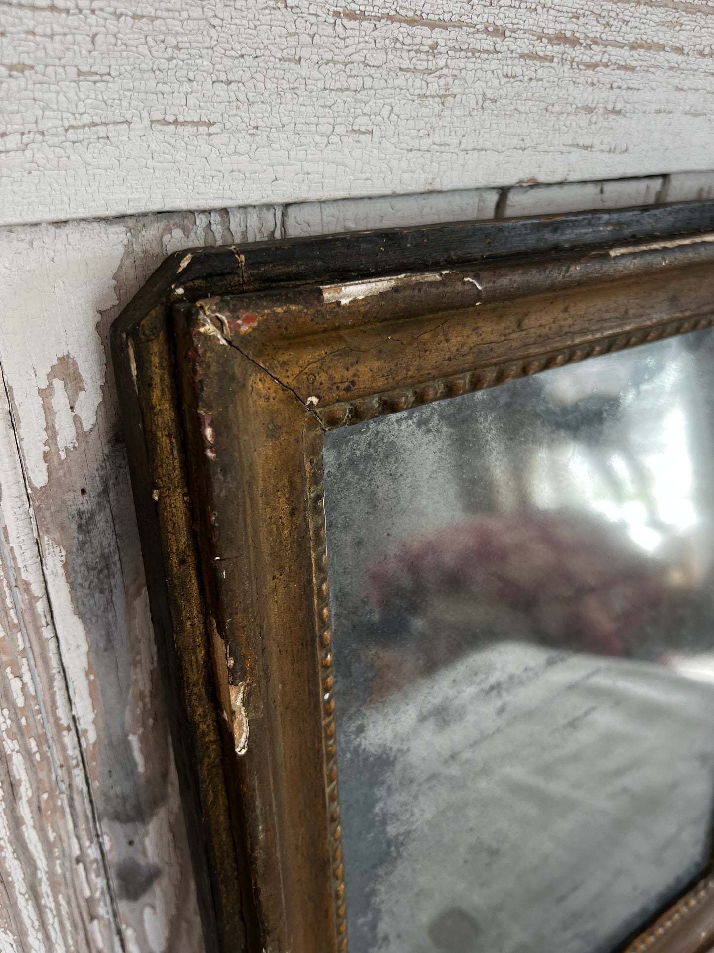 Beautiful 19th Century French Foxed Mirror