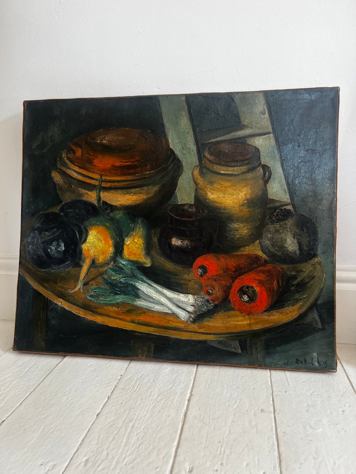 Superb French Large Still Life Oil Painting On Canvas
