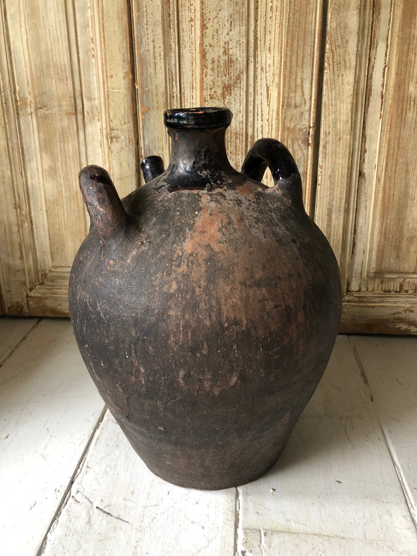 Large 19th Century Antique French Terracotta vinegar or olive oil pot