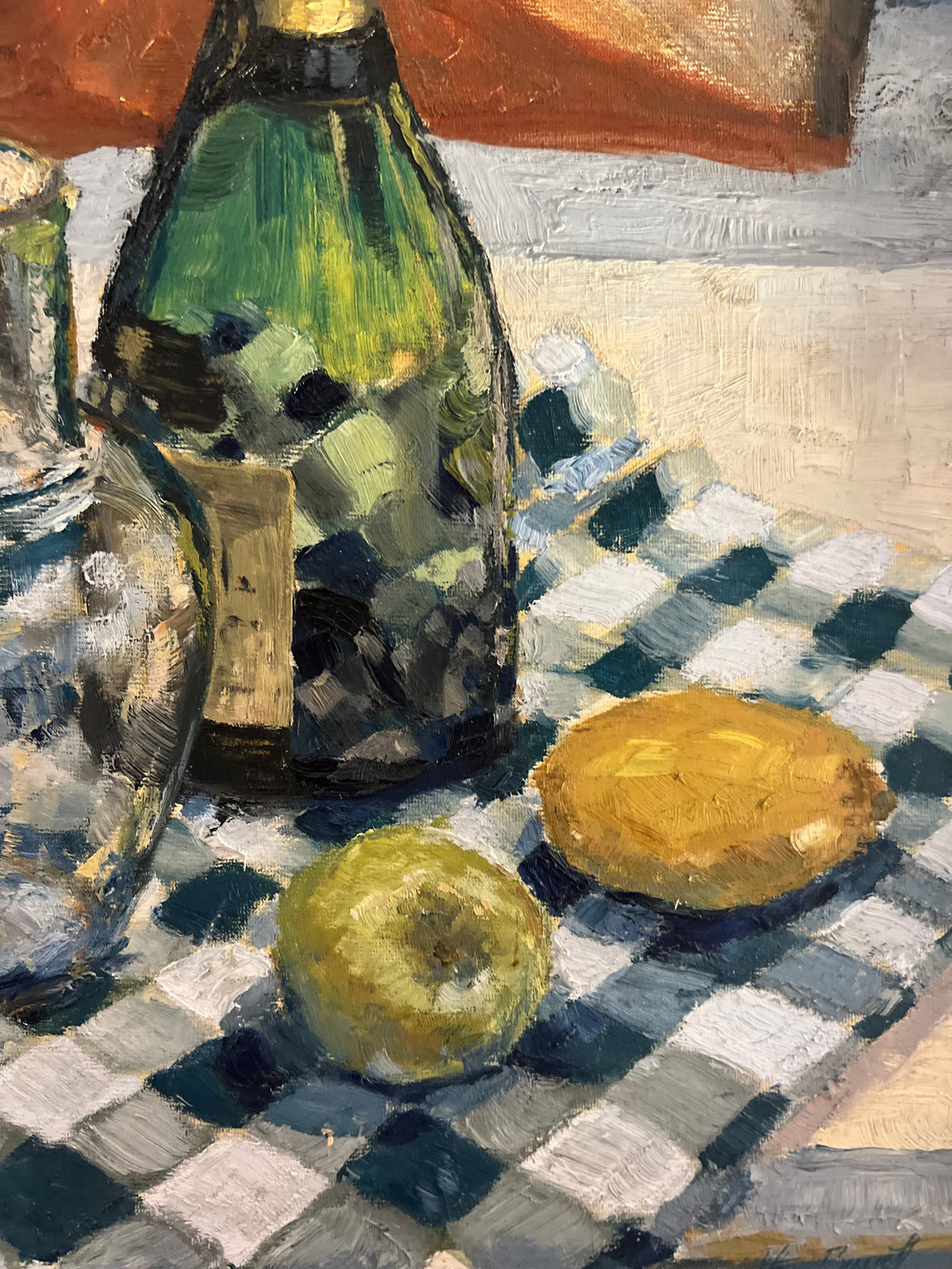 Mid Century Still Life Oil Painting