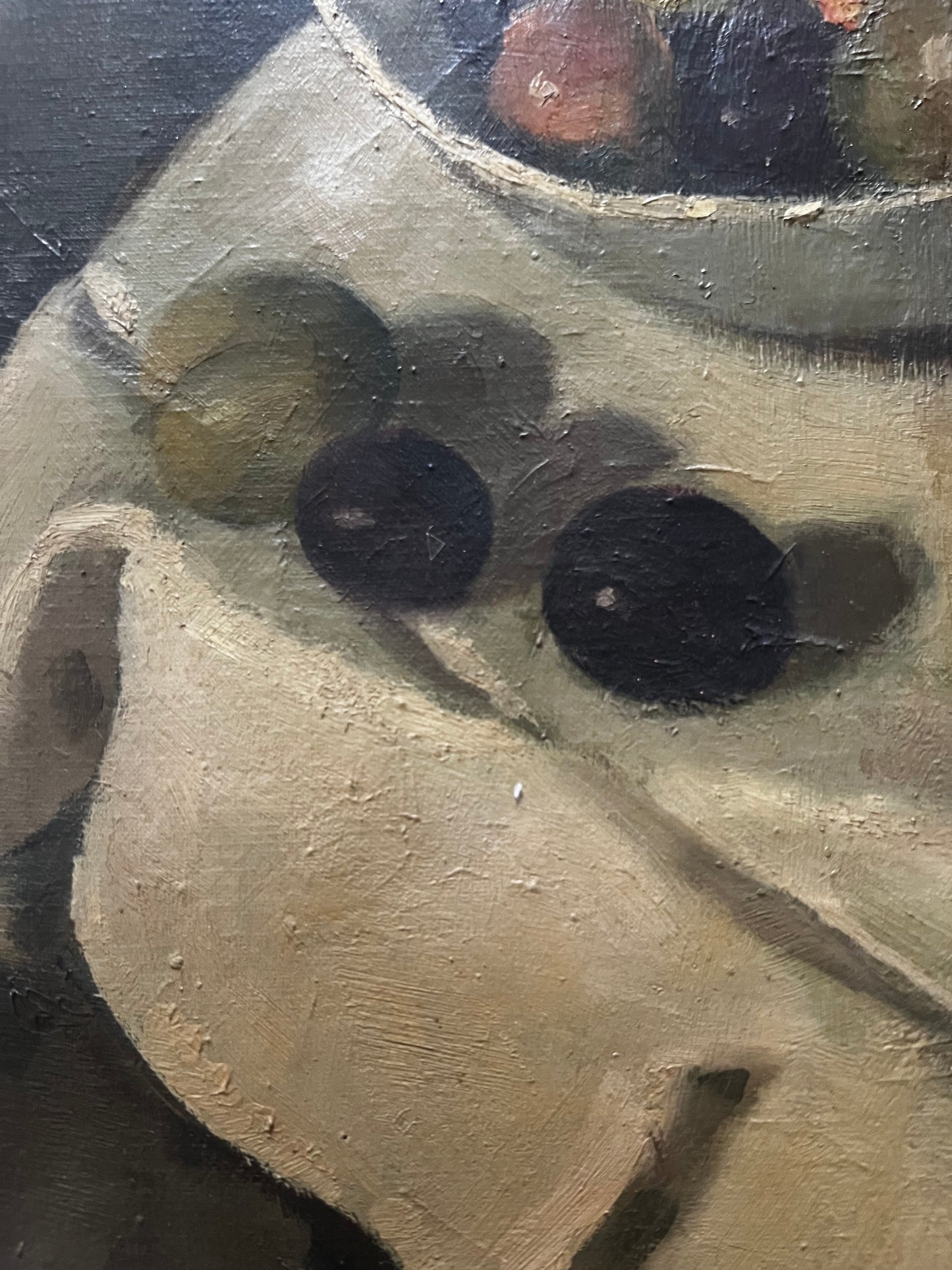 Stunning Still Life Oil Painting on Canvas by Pierre Hendrix 1913-1995 ‘Olives’