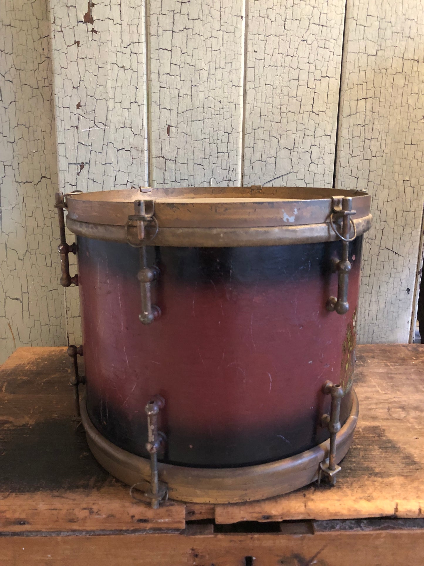 Vintage Snare Drum with Royal Coat of Arms