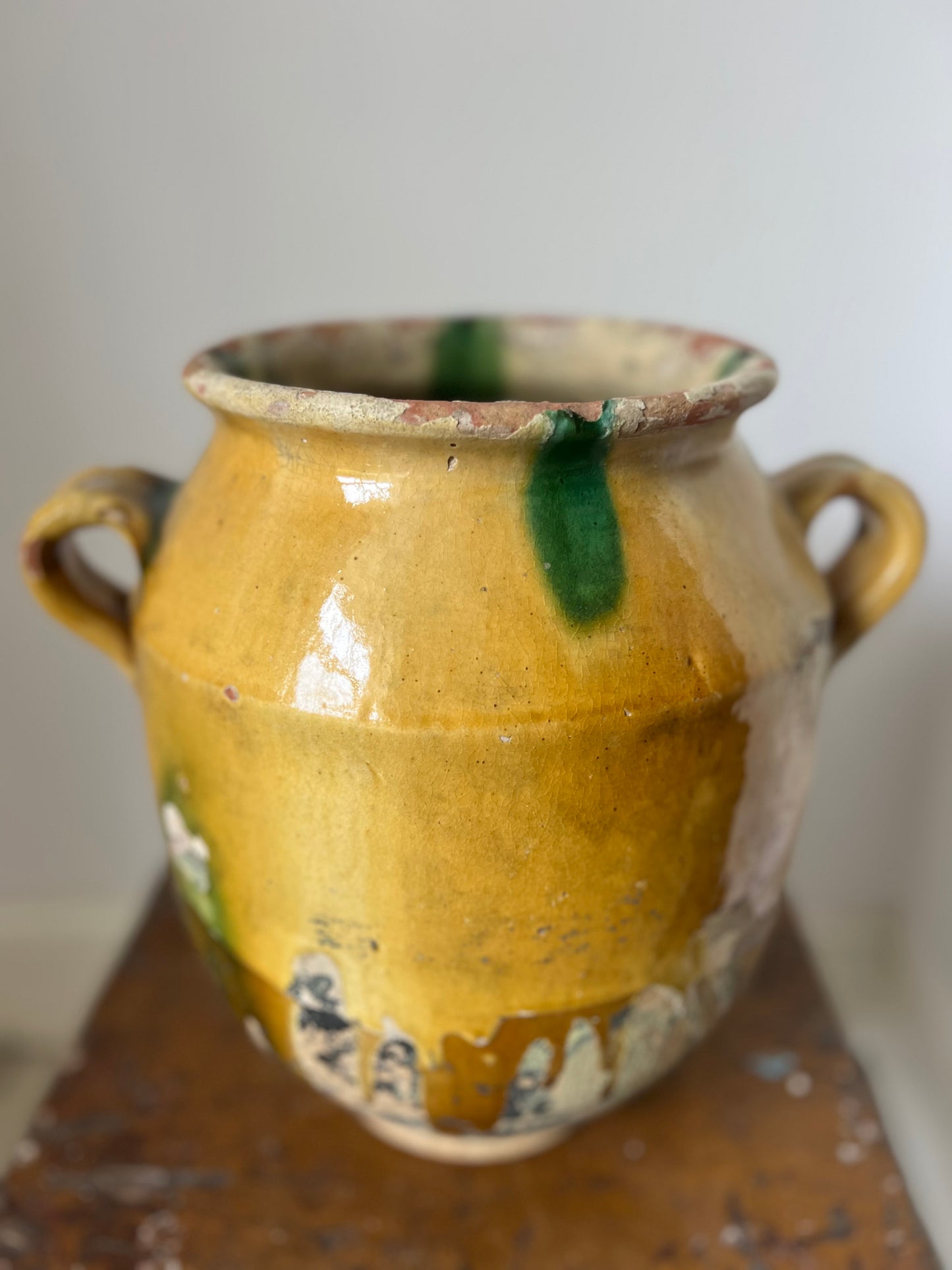 Huge French 19th Century Confit Pot 32 cm tall