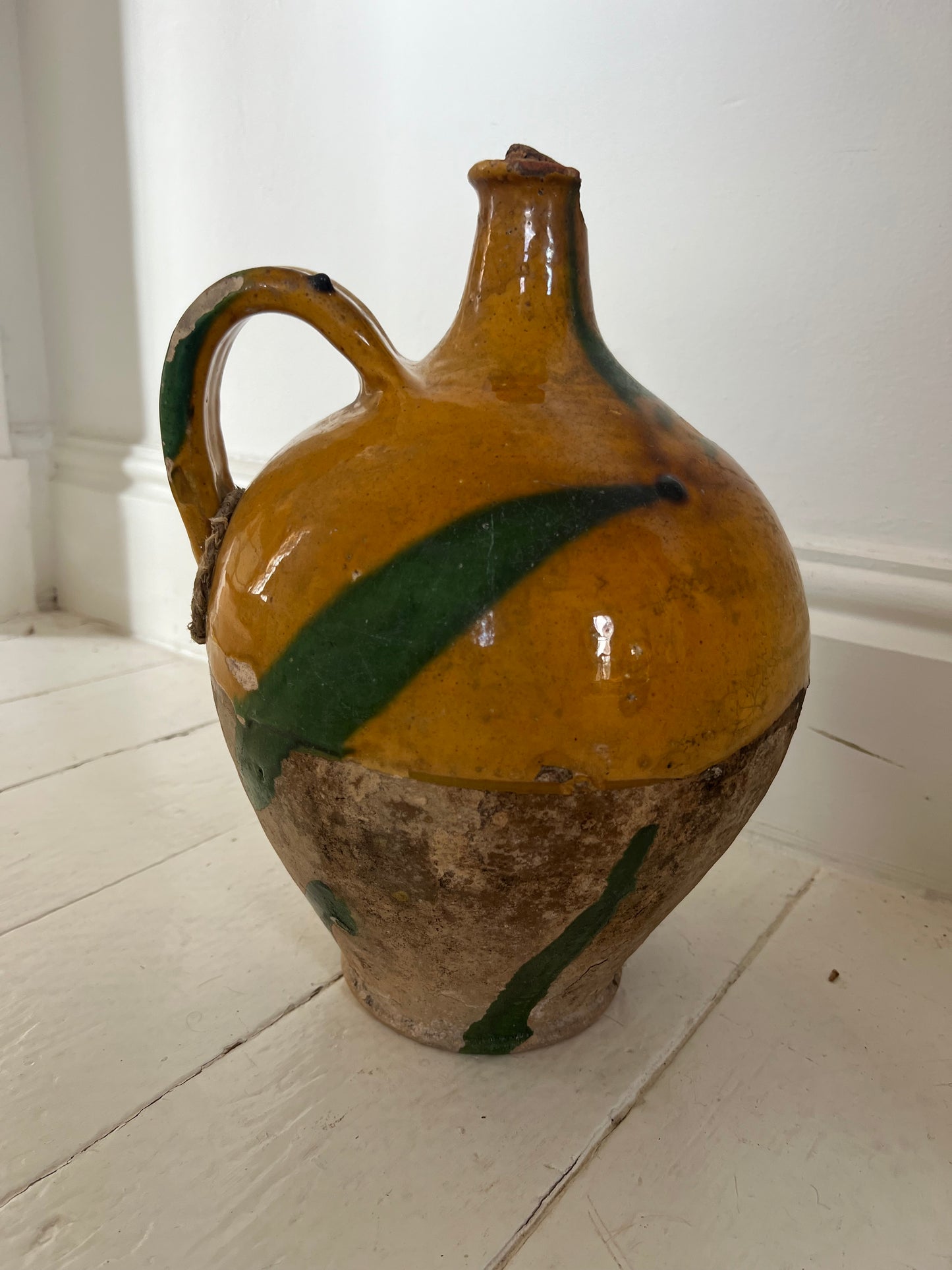 Unique French 19th Century Olive Oil Pot from Beziers