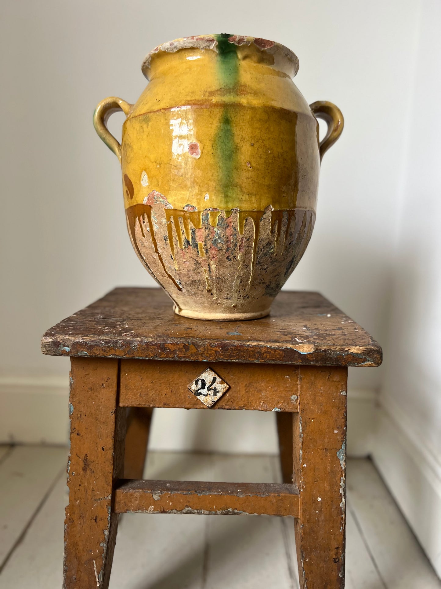Huge French 19th Century Confit Pot 32 cm tall
