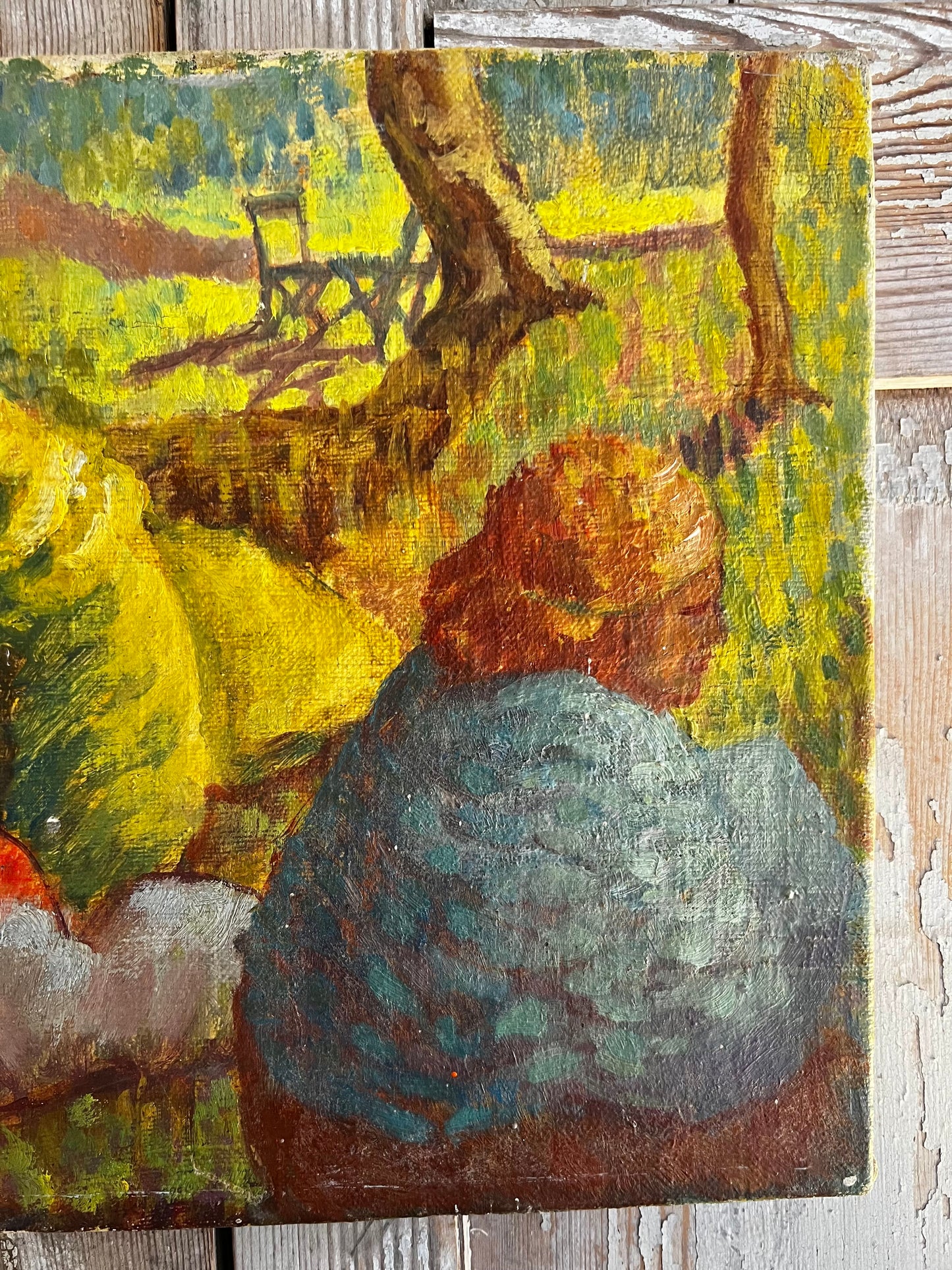 Vintage Impressionist Style Oil Painting on Canvas
