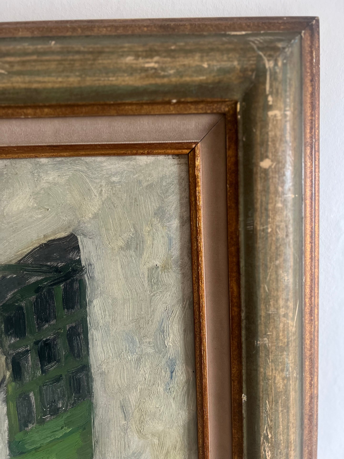 Very Large Belgian Oil on Canvas Street Scene 1931?