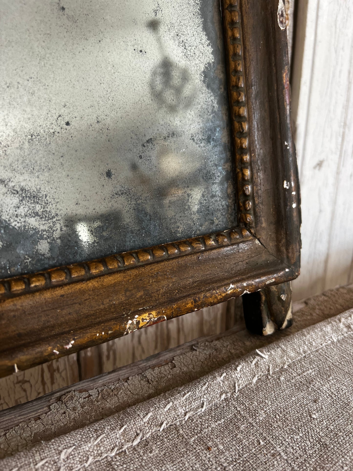 Beautiful 19th Century French Foxed Mirror