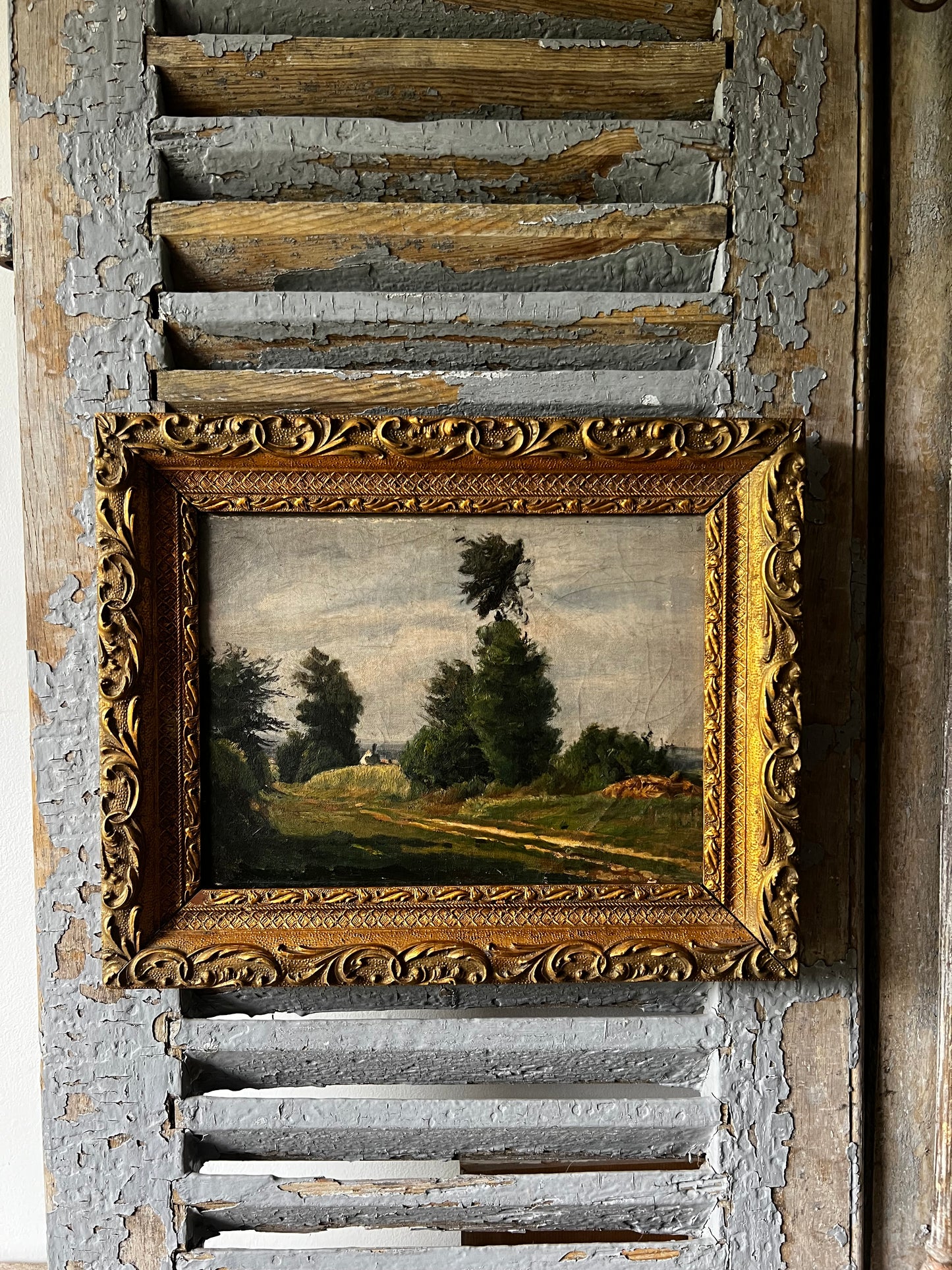 Stunning French 19th Century Landscape Oil Painting on Canvas