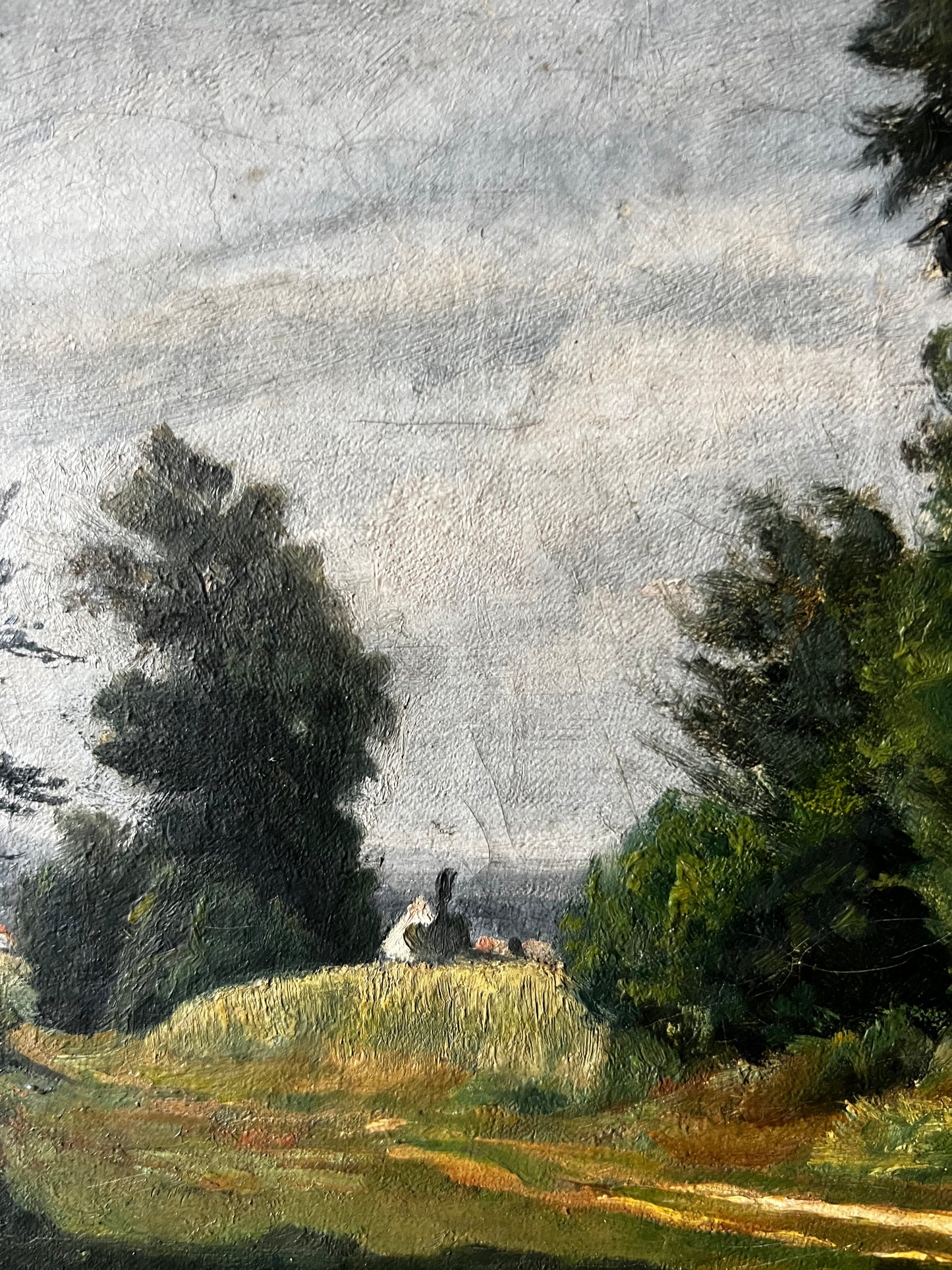 Stunning French 19th Century Landscape Oil Painting on Canvas